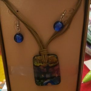 Necklace with matching earrings
